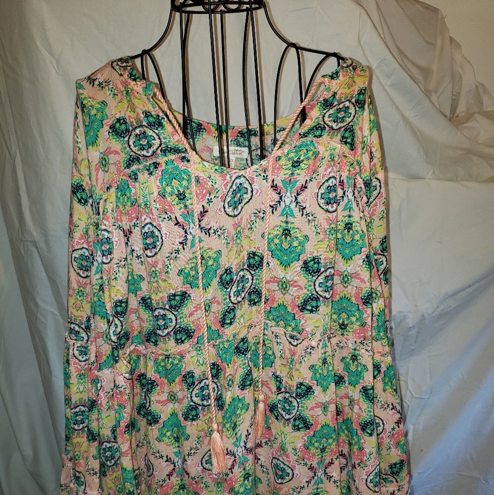 Red camel Curvy Top